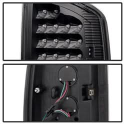 xTune Dodge Ram 1500/Ram 2500/Ram 3500 02-06 Black Housing XTune LED Tail Lights Clear Lens