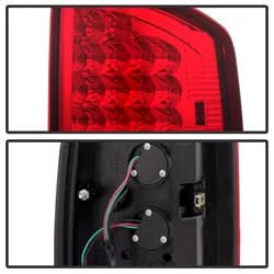 xTune Dodge Ram 1500/Ram 2500/Ram 3500 02-06 Red Clear Lens XTune LED Tail Lights Black Housing