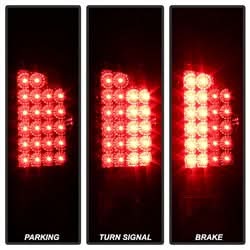 xTune Dodge Ram 1500/Ram 2500/Ram 3500 02-06 Red Clear Lens XTune LED Tail Lights Black Housing