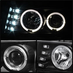 Spyder Chevy Colorado 04-12 / GMC Canyon 04-12 Projector Headlights - Halogen Model Only - LED Halo - Black