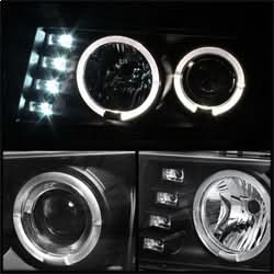 Spyder Chevy Colorado 04-12 / GMC Canyon 04-12 Projector Headlights - Halogen Model Only - LED Halo - Black