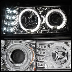 Spyder Chevy Colorado 04-12 / GMC Canyon 04-12 Projector Headlights - Halogen Model Only - LED Halo - Chrome
