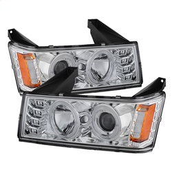 Spyder Chevy Colorado 04-12 / GMC Canyon 04-12 Projector Headlights - Halogen Model Only  - LED Halo - Chrome