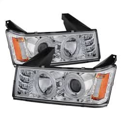 Spyder Chevy Colorado 04-12 / GMC Canyon 04-12 Projector Headlights - Halogen Model Only - LED Halo - Chrome