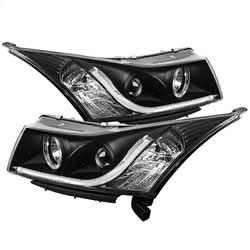 Spyder Signature Chevrolet Cruze 11-14 Light Tube DRL Projector Headlights High H1/Low H7 Black