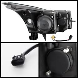 Spyder Signature Chevrolet Cruze 11-14 Light Tube DRL Projector Headlights High H1/Low H7 Black