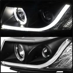 Spyder Signature Chevrolet Cruze 11-14 Light Tube DRL Projector Headlights High H1/Low H7 Black