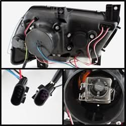 Spyder Signature Dodge Charger 11-14 Light Tube DRL Projector Headlights Factory Xenon Model Only Not Compatible w/Halogen Model