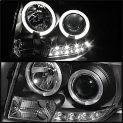 Spyder Ford Escape 08-12 Projector Headlights - Halogen Model Only ( Not Compatible With Xenon/HID Model ) - DRL - Black
