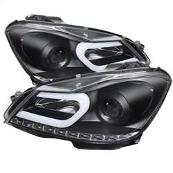 Spyder Signature Mercedes-Benz C250/C300/C350/C63 AMG 12-13 Halogen Model Only DRL Projector Headlights Not Compatible With Xenon/HID Model 3D