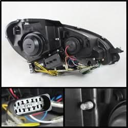 Spyder Signature Mercedes-Benz C250/C300/C350/C63 AMG 12-13 Halogen Model Only DRL Projector Headlights Not Compatible With Xenon/HID Model 3D