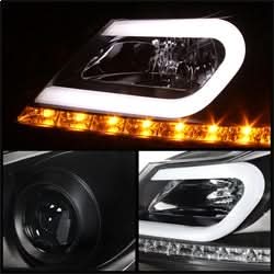 Spyder Signature Mercedes-Benz C250/C300/C350/C63 AMG 12-13 Halogen Model Only DRL Projector Headlights Not Compatible With Xenon/HID Model 3D