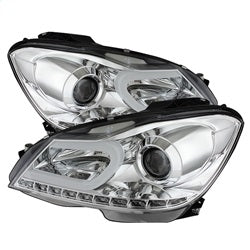 Spyder Signature Mercedes-Benz C250/C300/C350/C63 AMG 12-13 Halogen Model Only DRL Projector Headlights Not Compatible With Xenon/HID Model High H1/Low H7 Included