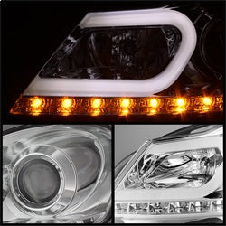 Spyder Signature Mercedes-Benz C250/C300/C350/C63 AMG 12-13 Halogen Model Only DRL Projector Headlights Not Compatible With Xenon/HID Model High H1/Low H7 Included
