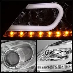 Spyder Signature Mercedes-Benz C250/C300/C350/C63 AMG 12-13 Halogen Model Only DRL Projector Headlights Not Compatible With Xenon/HID Model High H1/Low H7 Included