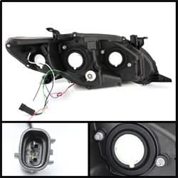 Spyder Signature Toyota Corolla 11-13 Halogen Model Only DRL LED Projector Headlights Not Compatible With Xenon/HID Model Black
