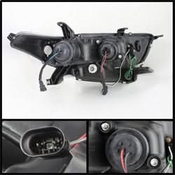 Spyder Signature Toyota Highlander 11-13 High H1/Low H7 3D DRL LED Projector Headlights Black
