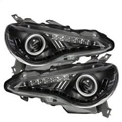 Spyder Signature Subaru BRZ 13-14 Black DRL LED Projector Headlights