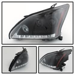 Spyder Signature Lexus RX330 04-06 Halogen Model Only DRL LED Projector Headlights Not Compatible With Xenon/HID Model High H7/Low H7 Included