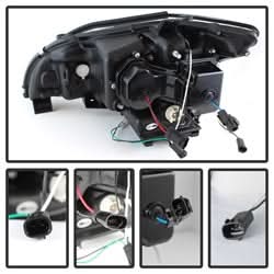 Spyder Signature Lexus RX330 04-06 Halogen Model Only DRL LED Projector Headlights Not Compatible With Xenon/HID Model High H7/Low H7 Included