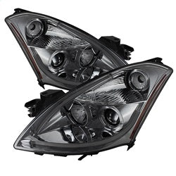 Spyder Signature Nissan Altima 10-12 Light Tube Halo DRL LED Projector Headlight Smoke