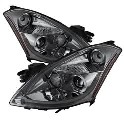 Spyder Signature Nissan Altima 10-12 Light Tube Halo DRL LED Projector Headlight Smoke