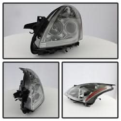 Spyder Signature Nissan Altima 10-12 Light Tube Halo DRL LED Projector Headlight Smoke