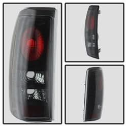 Spyder Chevy Silverado 1500/2500 99-02 (Not Fit Stepside) / GMC Sierra 1500/2500/3500 99-06 and 2007 Sierra Classic Euro Style Tail Lights - Black Smoke
