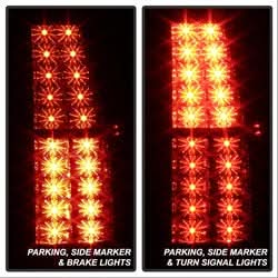Spyder Chevrolet Suburban 1500/Suburban 2500/Tahoe/Yukon 07-14 Black Smoke LED Tail Lights