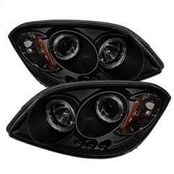 Spyder Signature Chevrolet Cobalt/G5/Pursuit 05-10 Replaceable LEDs Halo LED Projector Headlights High H1/Low H1 Included Black Smoke