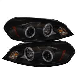 Spyder Signature Chevrolet Impala/Monte Carlo 06-13 Replaceable LEDs Halo LED Projector Headlights High H1/Low H1 Included Black Smoke