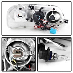 Spyder Signature Ford Expedition/F-150 97-02 1 pc. Halo LED Projector Headlights Replaceable LEDs High 9005/Low H3 Included