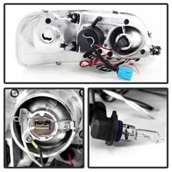 Spyder Signature Ford Expedition/F-150 97-02 1 pc. Halo LED Projector Headlights Replaceable LEDs High 9005/Low H3 Included