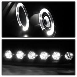 Spyder Signature Ford Expedition/F-150 97-02 1 pc. Halo LED Projector Headlights Replaceable LEDs High 9005/Low H3 Included