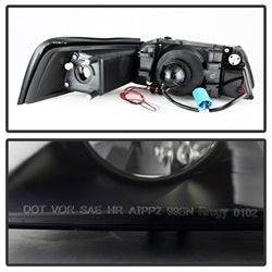 Spyder Signature Ford Mustang 99-04 High H1/Low H1 Black Smoke Halo LED Projector Headlights