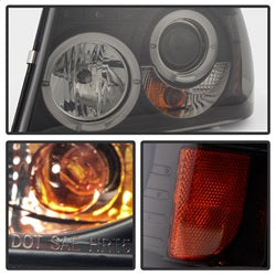 Spyder Signature Ford Ranger 01-11 1 pc. Halo LED Projector Headlights Replaceable LEDs High H1/Low H1 Included