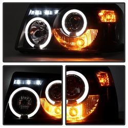 Spyder Signature Ford Ranger 01-11 1 pc. Halo LED Projector Headlights Replaceable LEDs High H1/Low H1 Included