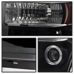 Spyder Signature Ford F-250 Super Duty/F-350 Super Duty/F-450 Super Duty 08-10 Replaceable LEDs Halo LED Projector Headlights High H1/Low H1 Included Black Smoke