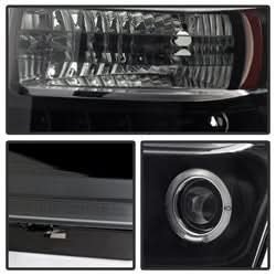 Spyder Signature Ford F-250 Super Duty/F-350 Super Duty/F-450 Super Duty 08-10 Replaceable LEDs Halo LED Projector Headlights High H1/Low H1 Included Black Smoke