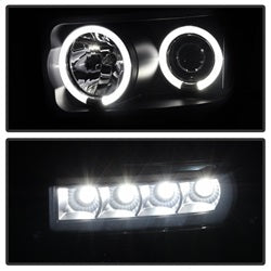 Spyder Signature Ford F-250 Super Duty/F-350 Super Duty/F-450 Super Duty 08-10 Replaceable LEDs Halo LED Projector Headlights High H1/Low H1 Included Black Smoke