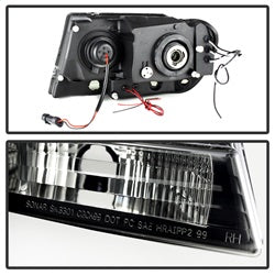 Spyder Signature Jeep Grand Cherokee 99-04 Replaceable LEDs Halo LED Projector Headlights High 9005/Low 9006 Not Included Black Smoke