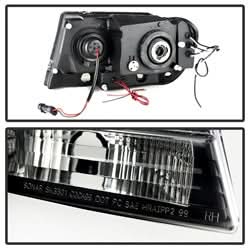 Spyder Signature Jeep Grand Cherokee 99-04 Replaceable LEDs Halo LED Projector Headlights High 9005/Low 9006 Not Included Black Smoke
