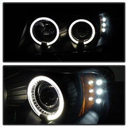 Spyder Signature Jeep Grand Cherokee 99-04 Replaceable LEDs Halo LED Projector Headlights High 9005/Low 9006 Not Included Black Smoke