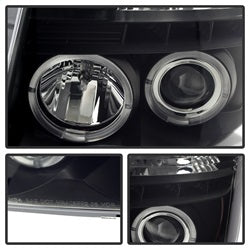 Spyder Signature Nissan Armada/Armada (Pathfinder)/Titan 05-07 Replaceable LEDs Halo LED Projector Headlights High H1/Low H1 Included Black Smoke