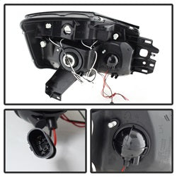 Spyder Signature Nissan Armada/Armada (Pathfinder)/Titan 05-07 Replaceable LEDs Halo LED Projector Headlights High H1/Low H1 Included Black Smoke