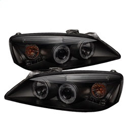 Spyder Signature Pontiac G6 05-08 Replaceable LEDs Halo LED Projector Headlights High H1/Low H1 Included Black Smoke