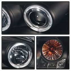Spyder Signature Pontiac G6 05-08 Replaceable LEDs Halo LED Projector Headlights High H1/Low H1 Included Black Smoke