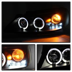 Spyder Signature Pontiac G6 05-08 Replaceable LEDs Halo LED Projector Headlights High H1/Low H1 Included Black Smoke