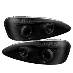 Spyder Signature Pontiac Grand Prix 04-08 Replaceable LEDs Halo LED Projector Headlights High H1/Low H1 Included Black Smoke