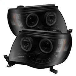 Spyder Signature Toyota Tacoma 05-11 Replaceable LEDs Halo LED Projector Headlights High H1/Low H1 Included Black Smoke